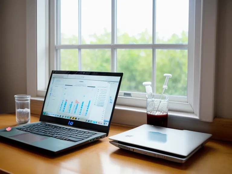 A spreadsheet tracking oral health progress on a laptop screen.