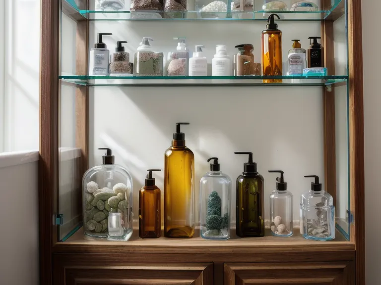 Cluttered bathroom shelf of oral probiotics and dental probiotics supplement review bottles