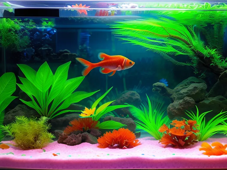 A vibrant tropical fish tank representing a healthy oral ecosystem.