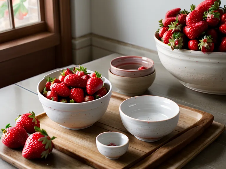 Fresh strawberries and chicory root representing prebiotic ingredients.
