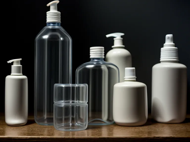 A collection of various dental hygiene bottles stored inside a bathroom cabinet.