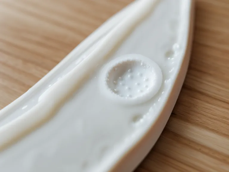 Close-up of a dissolving oral probiotic tablet showing its texture.