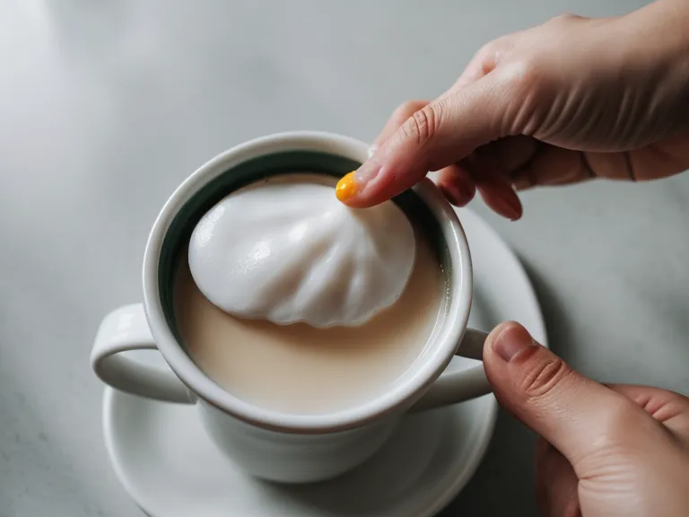 A close-up of an oral probiotic lozenge held in a hand